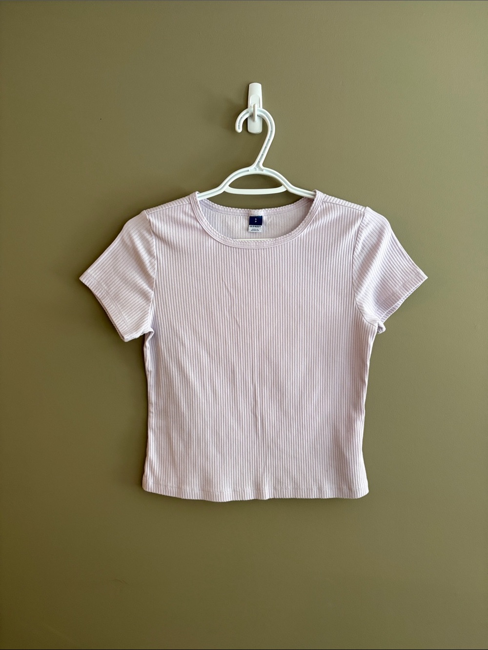 Old Navy Light Lavender Ribbed Short Sleeve Tee size small